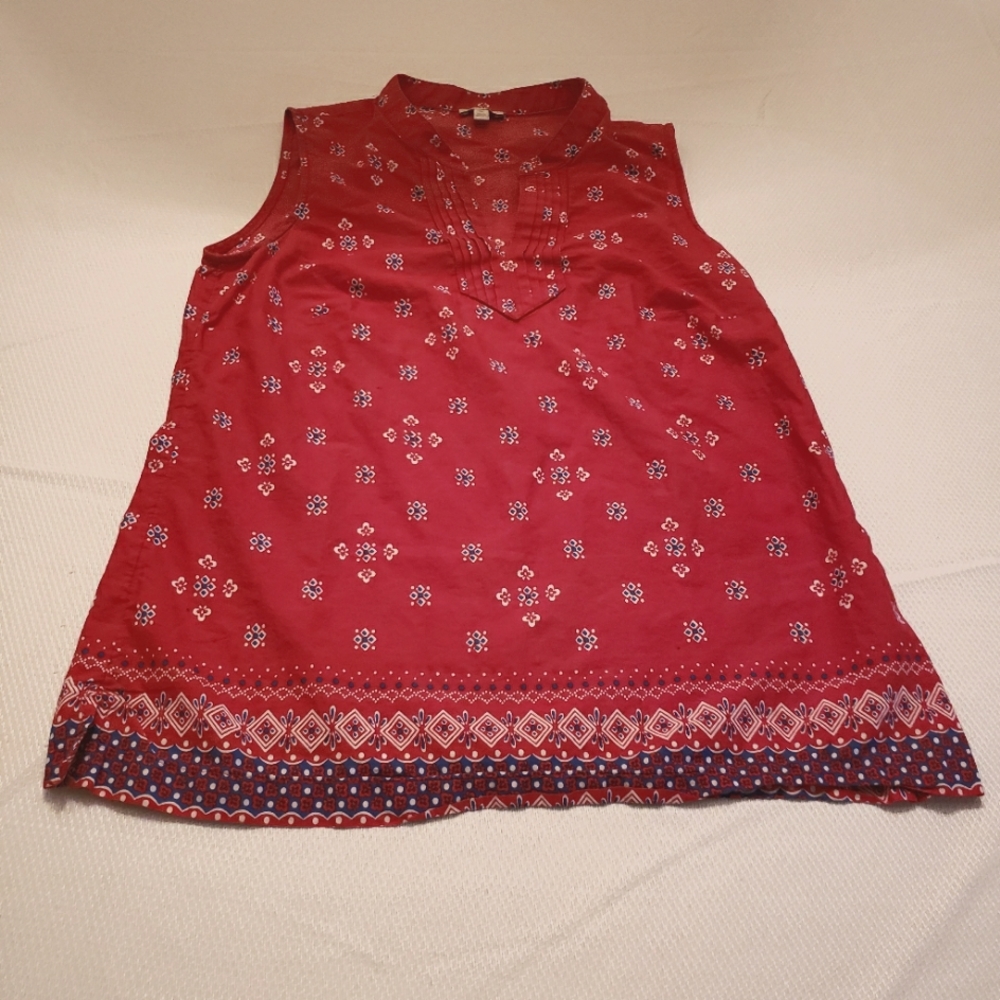 Talbot's Red print top